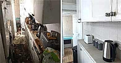 Уборка и мытье на сильно запущенной кухне